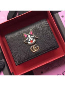 Gucci Leather Card Sase with Bosco 499325 Black 2018