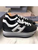 Hogan Calfskin Maxi H222 Sneaker Black/White 2018