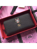 Gucci Leather Zip Around Wallet with Bosco 499337 Black 2018