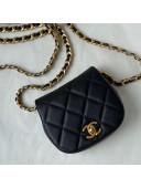 Chanel Calfskin Saddle Clutch with Chain AP2344 Black 2021