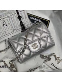 Chanel Metallic Lambskin Classic Belt Bag AP1983 Silver 2021