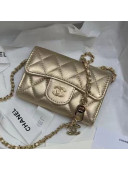 Chanel Metallic Lambskin Classic Belt Bag AP1983 Gold 2021