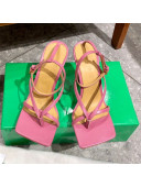 Bottega Veneta Stretch Lambskin Strap Sandals 9cm Light Pink 2021