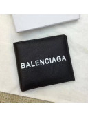 Balenciaga Grained Calfskin Everyday Short Wallet Black 2017
