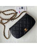 Chanel Calfskin Saddle Clutch with Chain AP2358 Black 2021