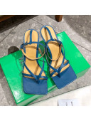Bottega Veneta Stretch Lambskin Strap Sandals 9cm Dark Blue 2021