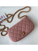 Chanel Calfskin Saddle Clutch with Chain AP2358 Pink 2021