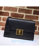 Gucci Padlock Leather Medium Shoulder Bag 409486 Black 2020