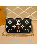 Louis Vuitton LV Crafty Félicie Pochette Clutch with Chain/Mini Bag in Monogram Leather M69515 Black 2020 
