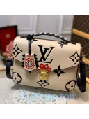 Louis Vuitton LV Crafty Félicie Pochette Métis Shoulder Bag in Monogram Leather M45384 Cream White 2020