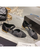 Chanel Metallic Leather CC Buckle Ballerinas G38441 Silver 2021 