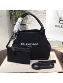 Balenciaga Denim Navy Cabas Mini Bag Black 2017