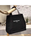 Balenciaga Denim Navy Cabas Medium Bag Black 2017