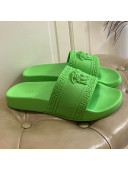 Versace Flat Side Sandals Green 2021 04