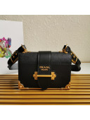 Prada Leather Prada Cahier Bag 1BD045 Black 2021