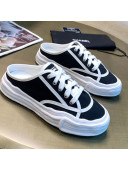 Chanel Striped Canvas Sneakers Black 2021