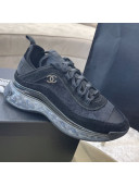 Chanel Suede Sneakers Black 2021 04