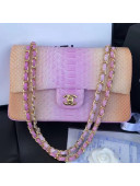 Chanel Python Leather Medium Classic Double Flap Bag 6