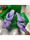 Bottega Veneta The Curve Raffia Heel Sandals 9.5cm Lavender Purple 2021