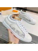 Louis Vuitton LUXEMBOURG Trainers Sneakers in Transparent Textile White 2020（For Women And Men）
