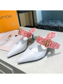 Louis Vuitton LV Crafty Calfskin Sofia Heel Mules 5.5cm Red/White 2021