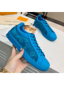 Louis Vuitton LUXEMBOURG Trainers Sneakers in Transparent Textile Turquoise Blue 2020（For Women And Men）