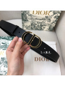Dior Calfskin Belt 3cm with Bi-color CD Buckle Black 2021