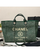 Chanel Deauville Mixed Fibers Large Shopping Bag A66941 Green 2021
