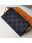 Louis Vuitton Damier Graphite Coated Canvas Coin Card Holder N64038 