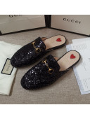 Gucci Sequins Slipper Black 2021