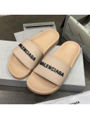 Balenciaga Flat Slide Sandals Beige 07 2021 (For Women and Men)