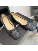 Chanel Quilted Leather Bow CC Loafers Black 2021