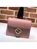 Gucci Grainy Calfskin GG Flap Shoulder Bag 510304 Pink 2020