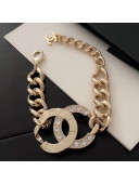 Chanel CC Wide Chain Bracelet Gold 2019