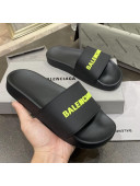 Balenciaga Flat Slide Sandals Black 14 2021 (For Women and Men)