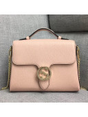 Gucci GG Leather Top Handle Bag 510302 Pink 2018