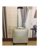 Chanel Quilting Trolley Luggage Bag 16 Inch Silver 2018