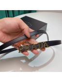 Prada Saffiano Calfskin Belt 15mm with PRADA Buckle Black/Gold 2020