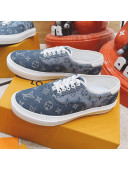 Louis Vuitton Men's Trocadero Richelieu Denim Canvas Sneakers Blue 2021 01