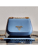 Prada Saffiano Leather Shoulder Bag 1BD275 Blue 2020