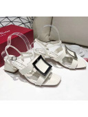 Roger Vivier Calfskin Bikiviv' Sandals With 5cm Heel White 2020
