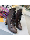 Louis Vuitton Bliss Calfskin Ankle Boots Brown/Monogram Canvas 2021 06