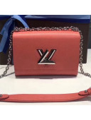 Louis Vuitton Epi Leather Twist MM Bag Shrimp (Silver Hardware)