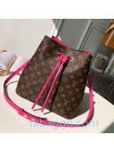 Louis Vuitton Neonoe MM Bucket Bag M43570 Monogram Canvas/Hot Pink 2020