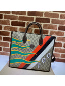 Gucci GG Canvas Medium Tote Bag with Geometric Print 674148 Beige 2022