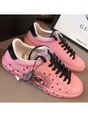 Gucci Ace Sneaker with Glittering Eye Pink 2019
