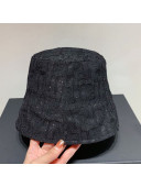 Fendi FF Sequins Bucket Hat Black 2021