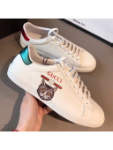 Gucci Ace Sneaker with Gucci Logo and Mystic Cat White 2019 (For Women and Men)