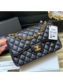 Chanel Grained Calfskin Large Classic Flap Bag A58600 Original Quality Black/Gold 02 2021