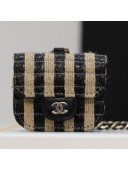 Chanel Raffia Airpods Pro Case with Chain Black/Beige 2021
